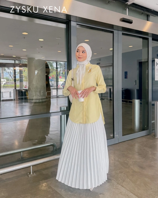 Image of Zysku Xena | Hada Pleated Skirt - 7 Warna | Rok Plisket Lipit Lebar Kantor