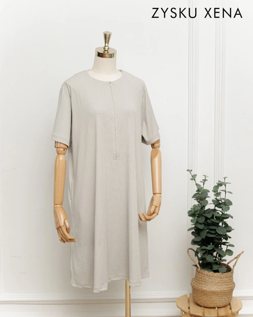 Image of Zysku Xena | Ivyra Home Dress | Home Dress Lengan Pendek Busui Friendly