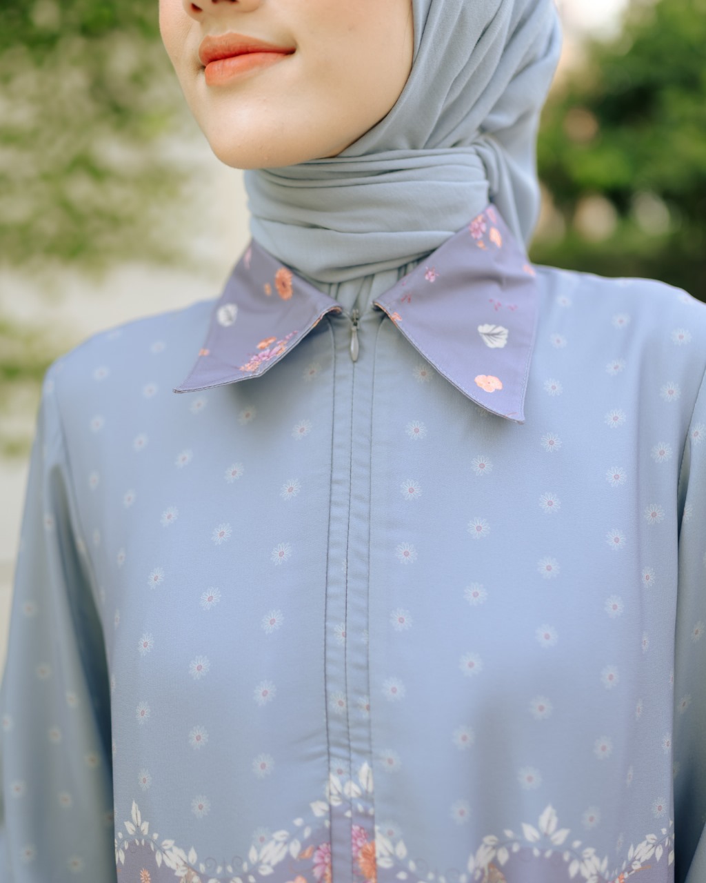 Zysku Xena | Quelene Dress - 3 Warna | Gamis Abaya Wanita Lengan Panjang Busui Friendly Print Raya