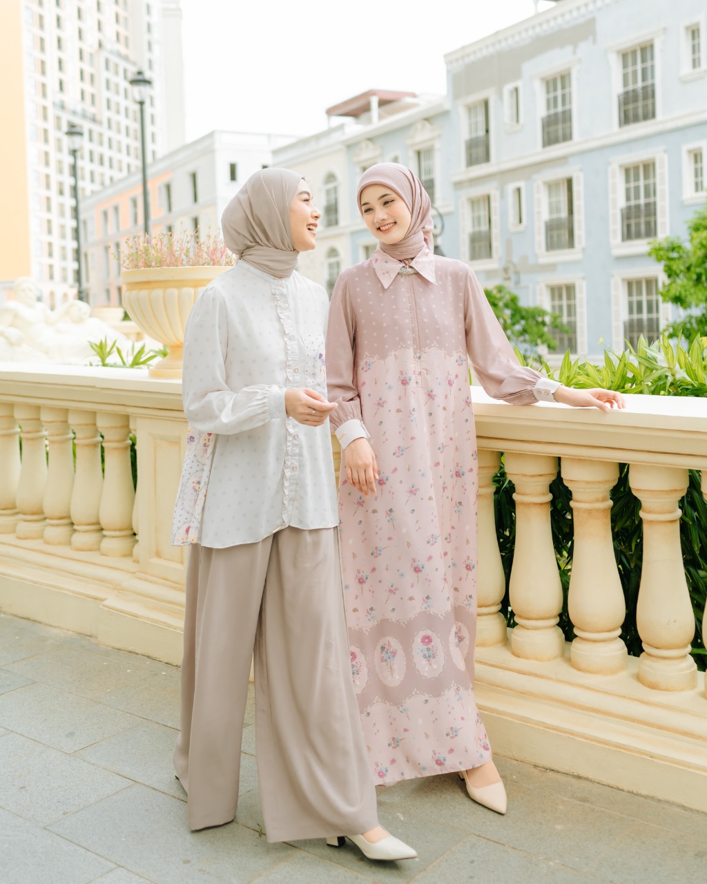Zysku Xena | Quelene Dress - 3 Warna | Gamis Abaya Wanita Lengan Panjang Busui Friendly Print Raya