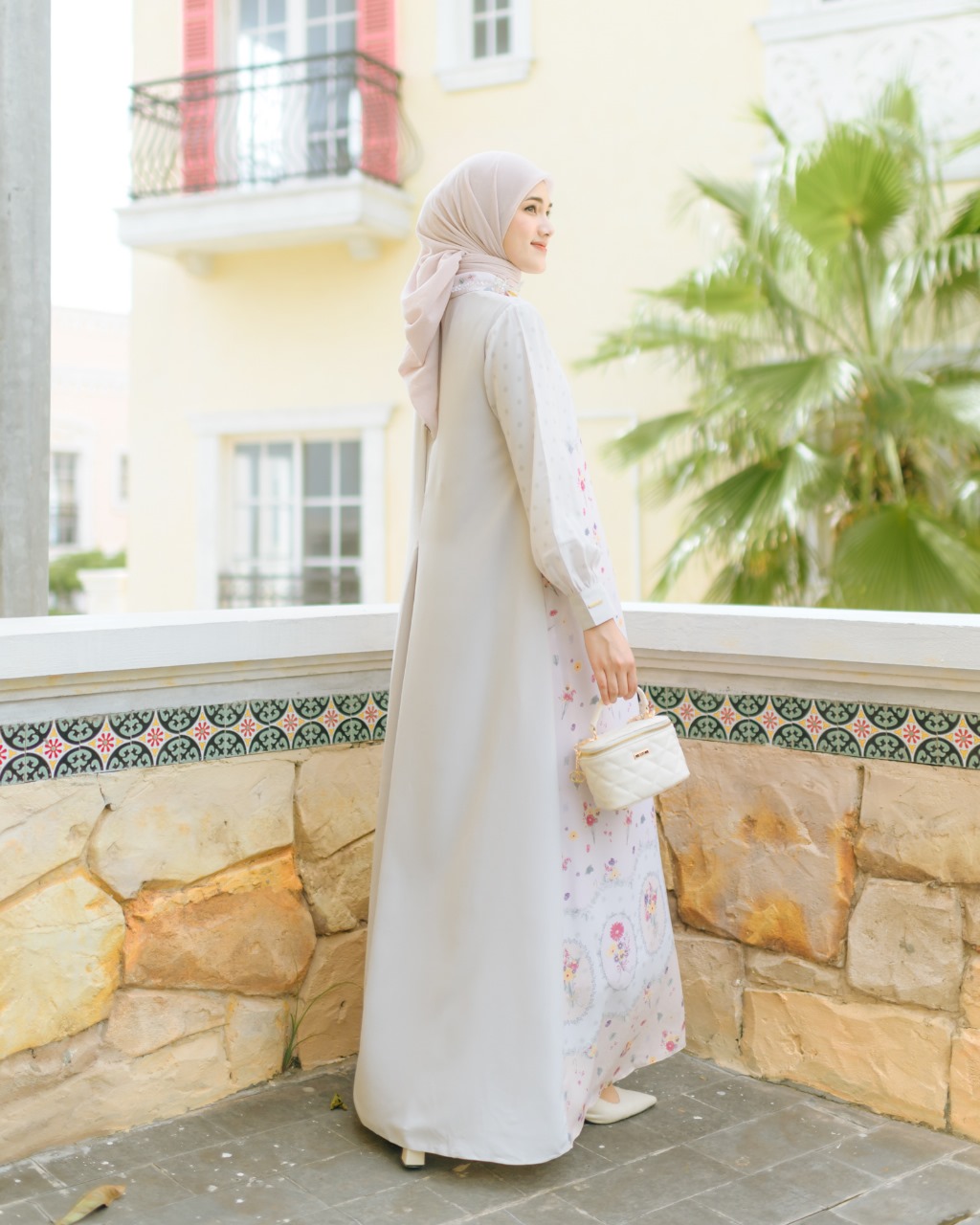Zysku Xena | Quelene Dress - 3 Warna | Gamis Abaya Wanita Lengan Panjang Busui Friendly Print Raya