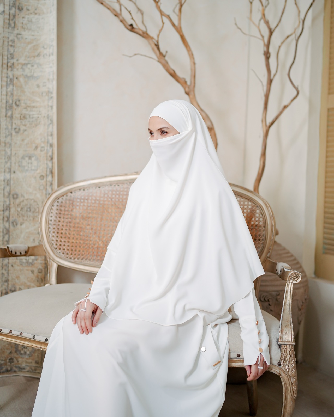 Zysku Xena | Elhaya Set 2 pcs (abaya + khimar) - 7 Warna | Gamis Set Khimar Haji Umroh