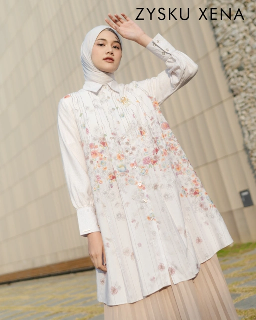 Image of Zysku Xena | Vivera Tunic - 3 Warna | Tunic Print Busui Friendly Lebaran