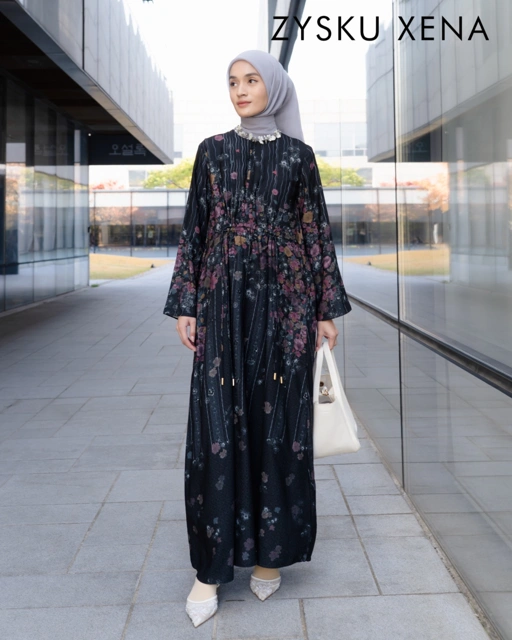 Image of Zysku Xena | Vivera Dress - 3 Warna | Dress Print Busui Friendly Lebaran