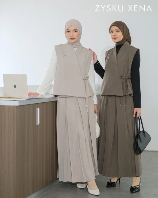 Image of Zysku Xena | Orlisse One Set - 7 Warna | Setelan Vest Rok Kerja Kantor Wanita