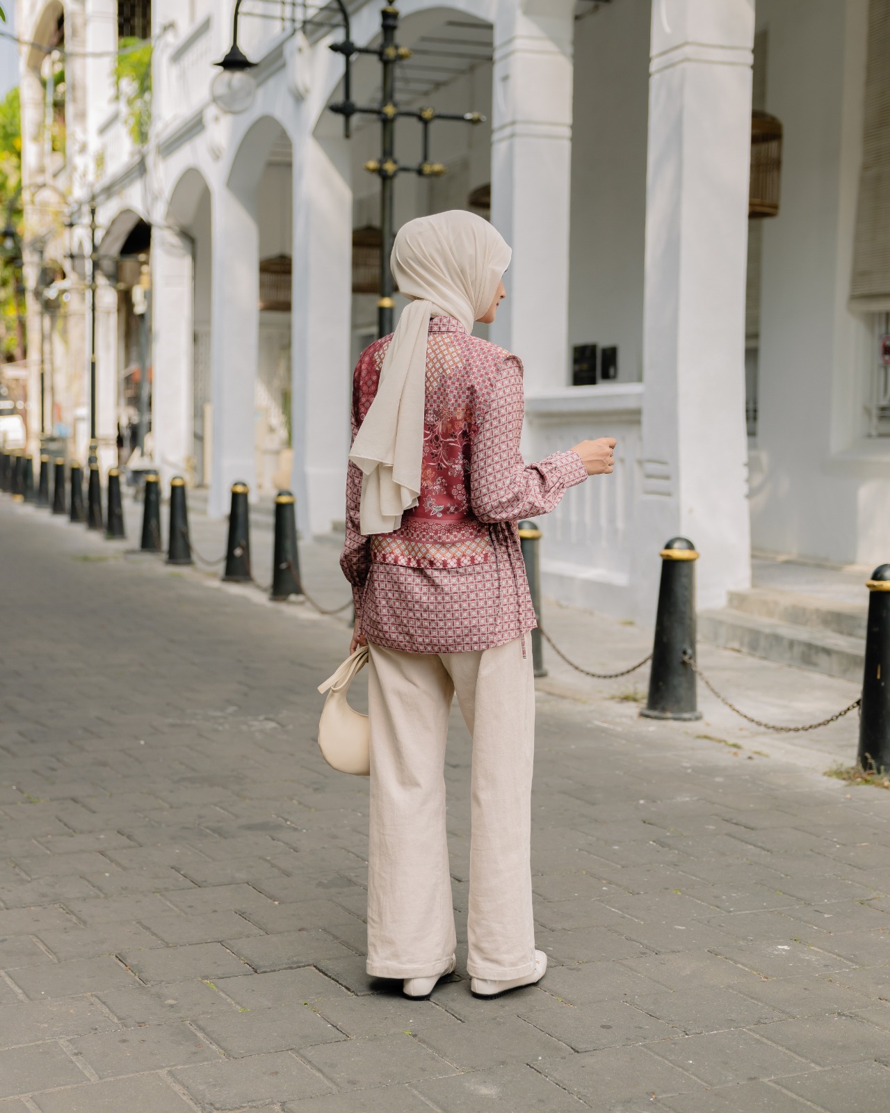 Zysku Xena | Rona Blouse - 5 Warna | Kemeja Atasan Layer Print Batik Inspired Agustusan