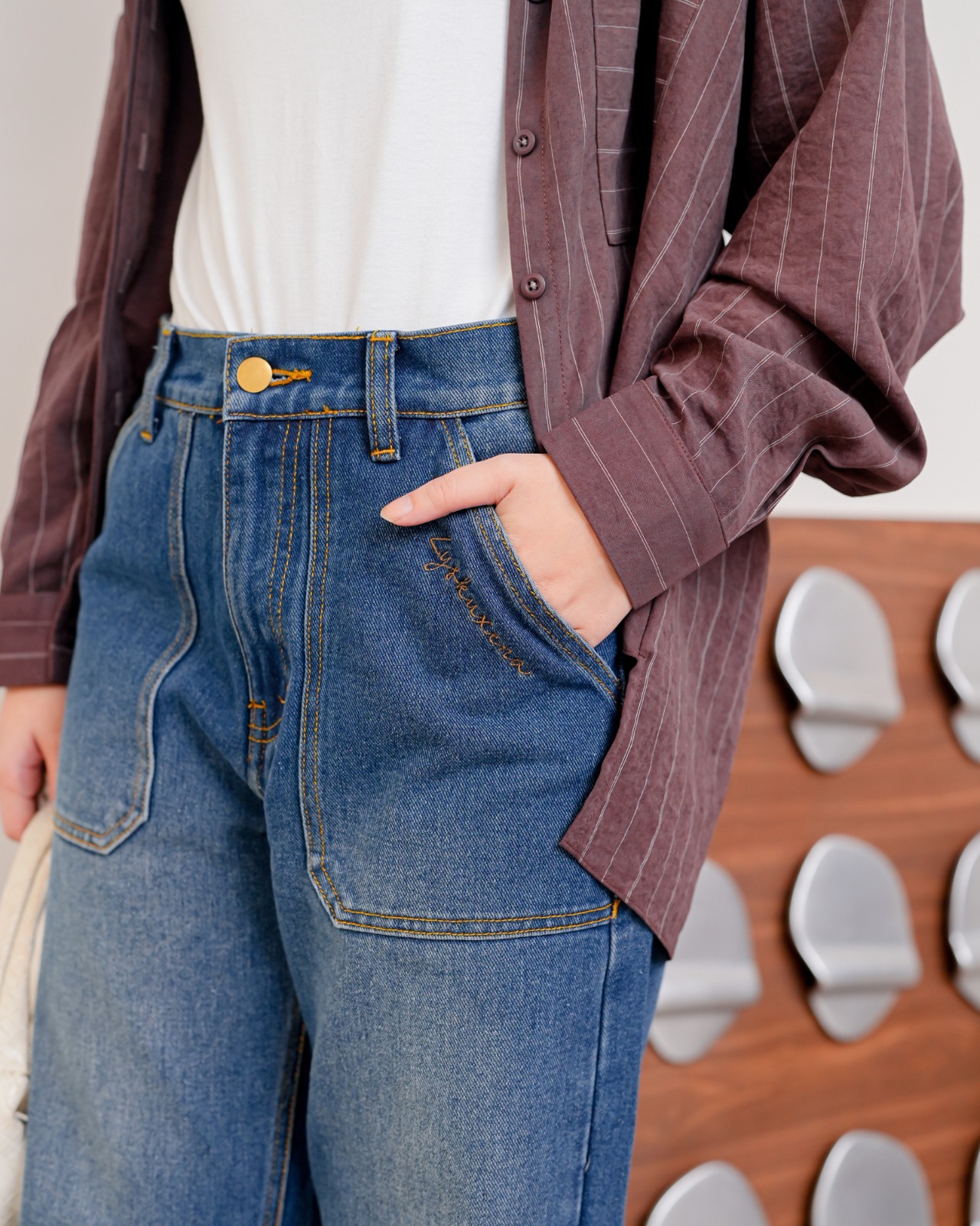 Zysku Xena | Alma Straight Jeans - 3 Warna | Celana Denim Lurus Longgar