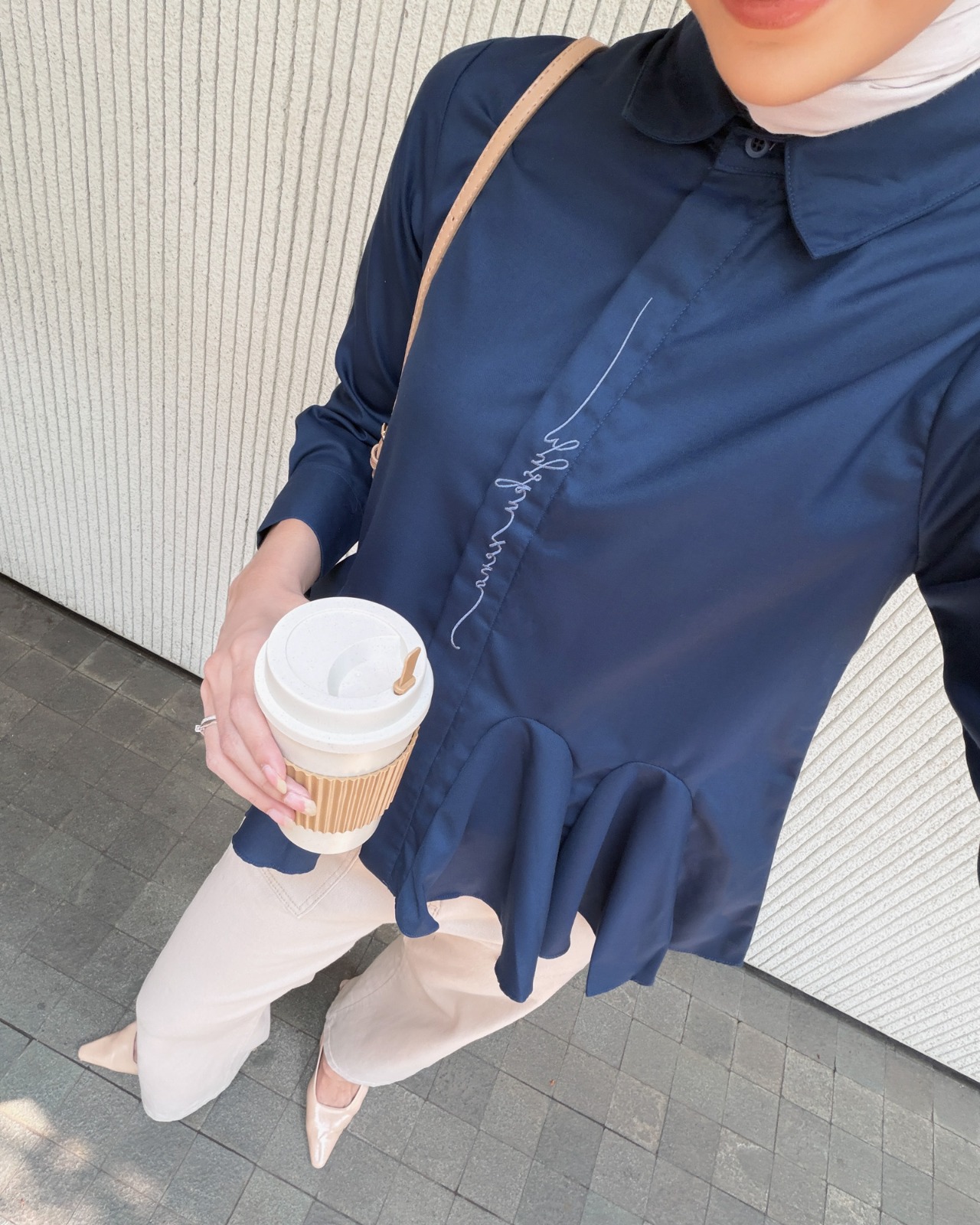 Zysku Xena | Elodie Top - 5 Warna | Atasan Peplum Lengan Panjang