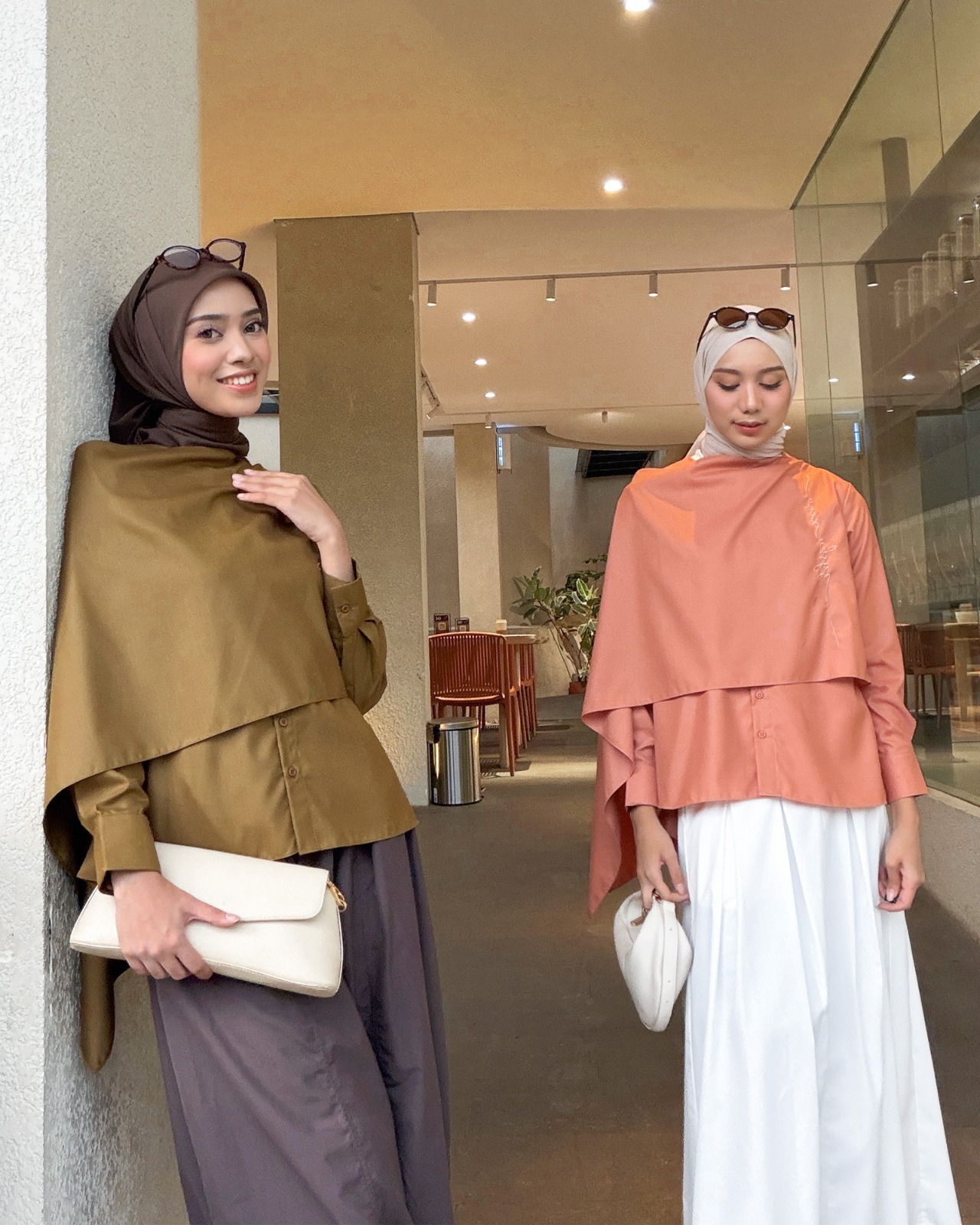 Zysku Xena | Velisse Top - 5 Warna | Blouse Atasan Cape Layer Lengan Panjang Wanita