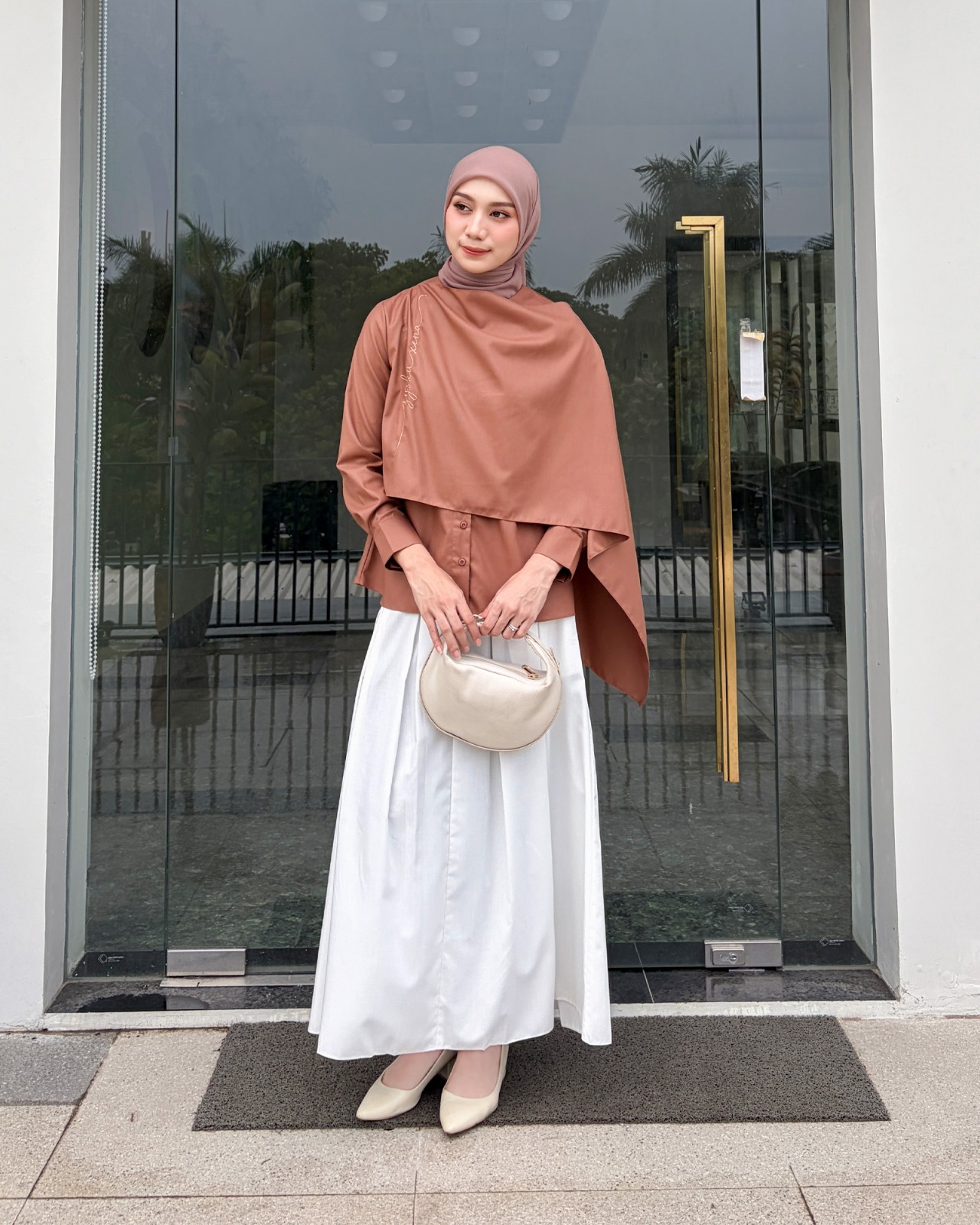 Zysku Xena | Velisse Top - 5 Warna | Blouse Atasan Cape Layer Lengan Panjang Wanita