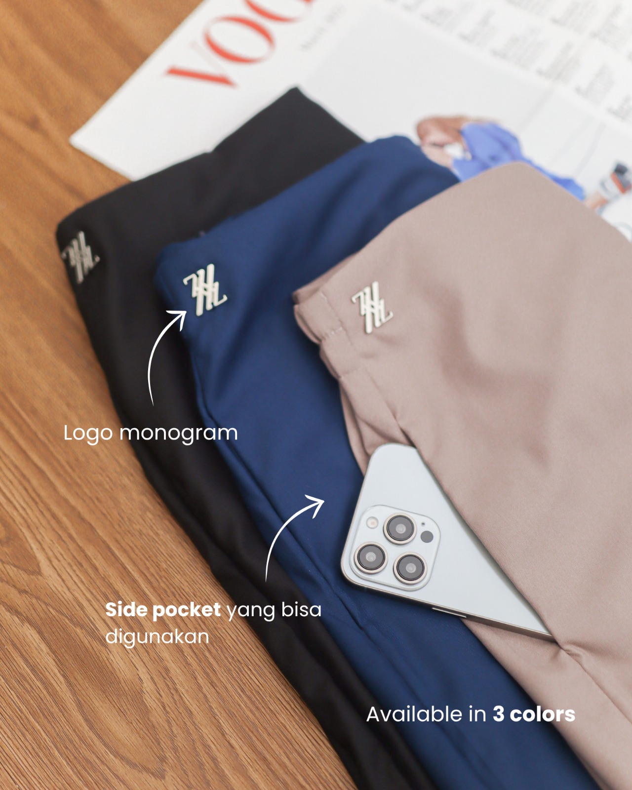 Zysku Xena | Nomi Overlay Pants - 3 Warna | Celana Kulot Flap