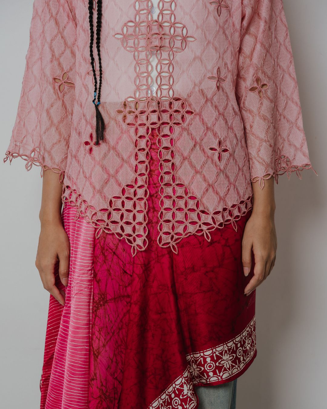 BOOLAO Kebaya Seribu Kawung - Pink