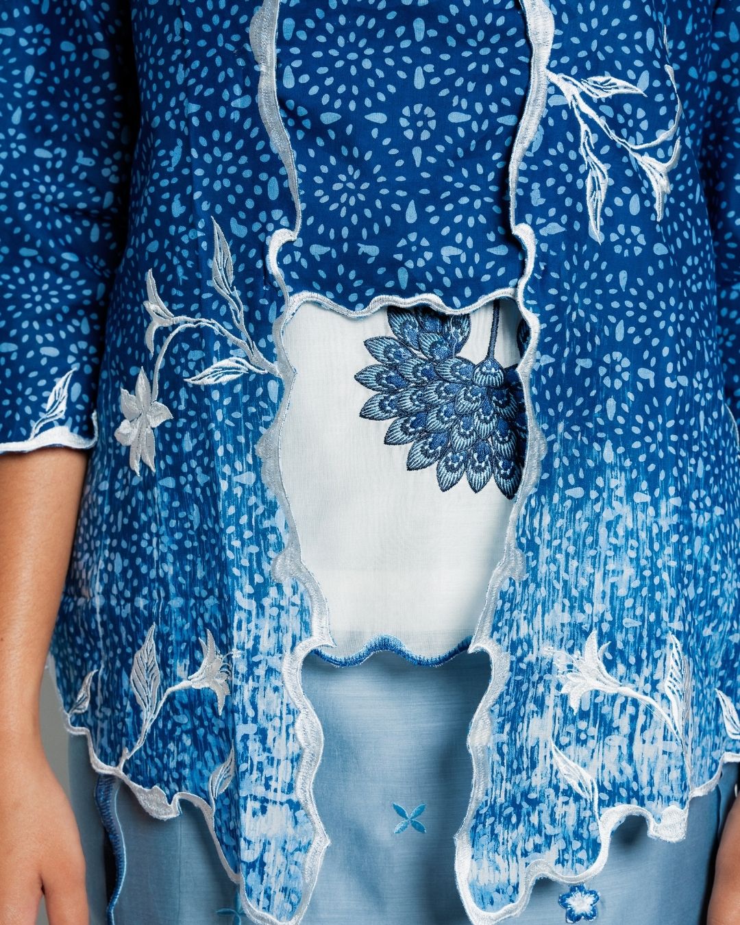 BOOLAO Outer Kebaya Batik Cap Detachable (Kebaya Bongkar Pasang)