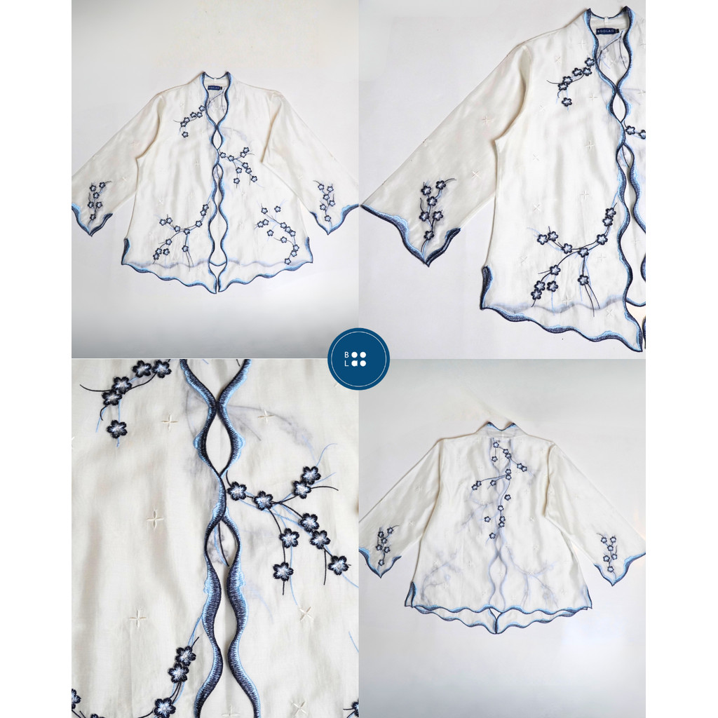 BOOLAO Kebaya Sakura 3D Embroidery - White