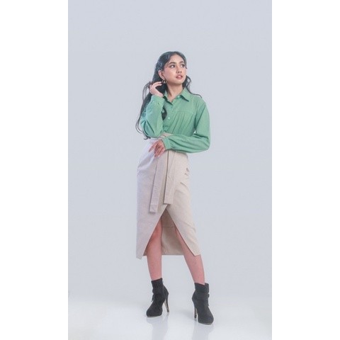 Picnic Panic Kemeja Basic Hijau Mint Matcha (Daily Basic Shirt)