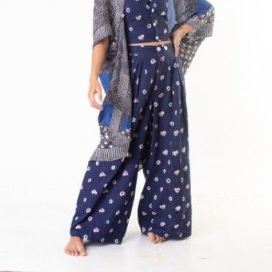 Boolao Hakama Pallazo Jumputan Pants (Celana Kulot Jumputan)