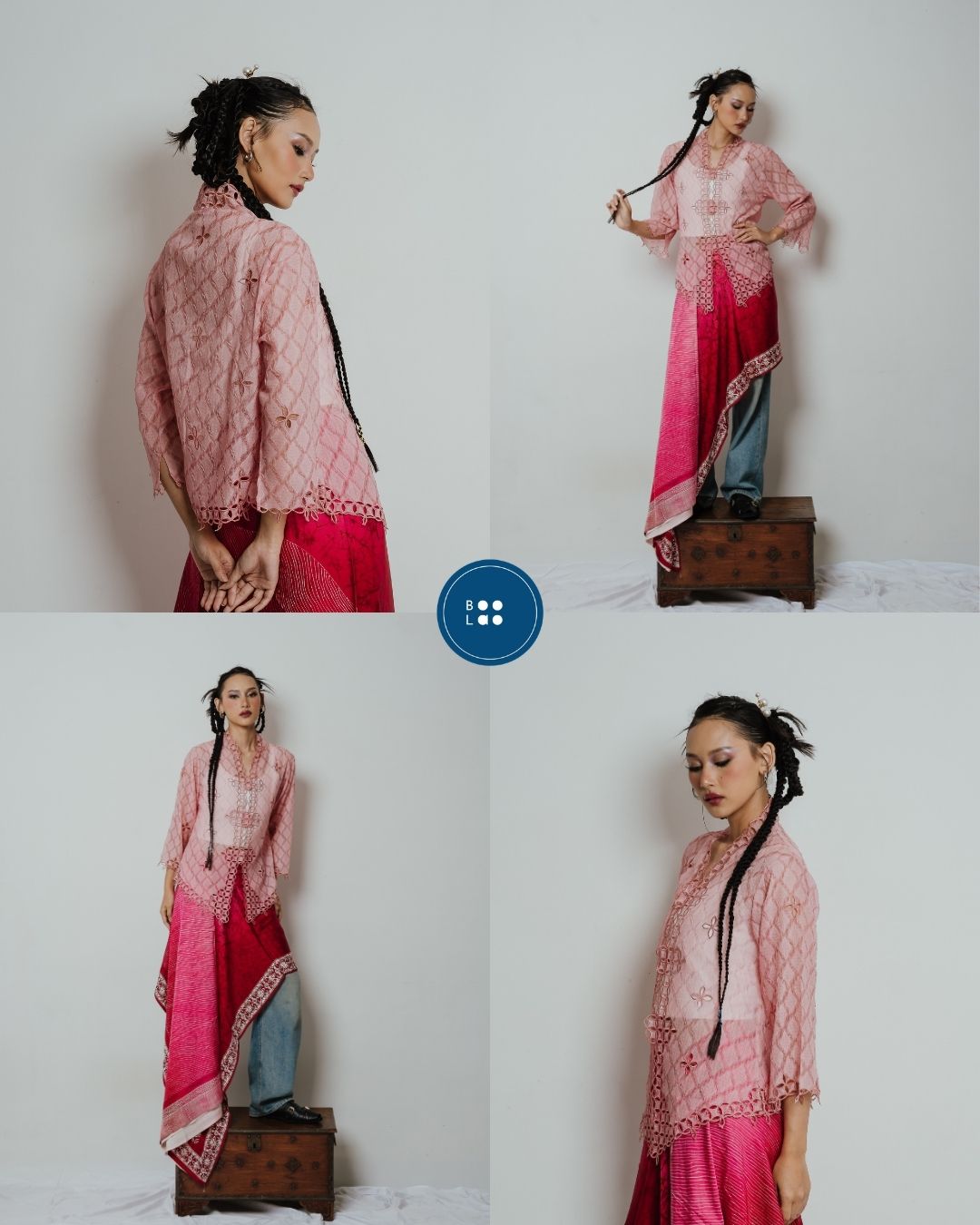 BOOLAO Kebaya Seribu Kawung - Pink