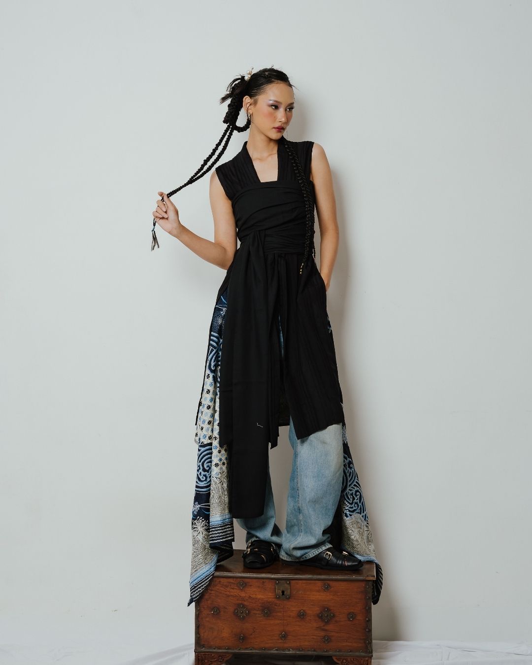 Outer ASMARA Kemben Sleeveless Detachable (Kebaya Bongkar Pasang) - Hitam