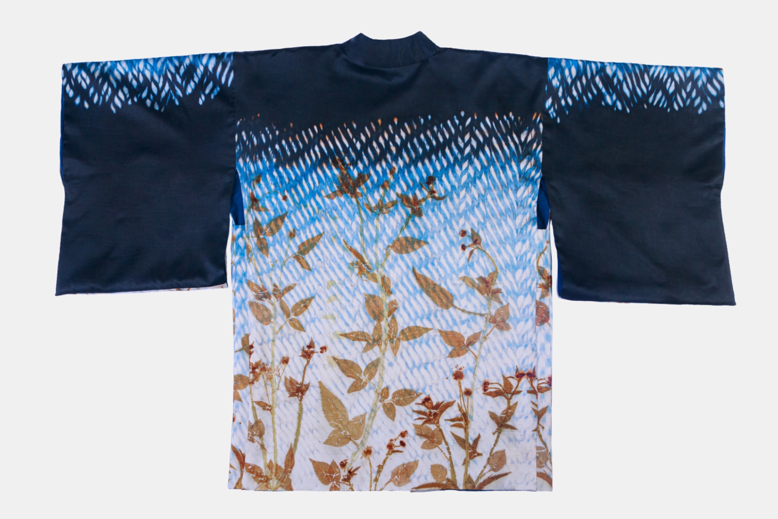 BOOLAO Reversible Kimono Shibori on Ecoprint - Ombre