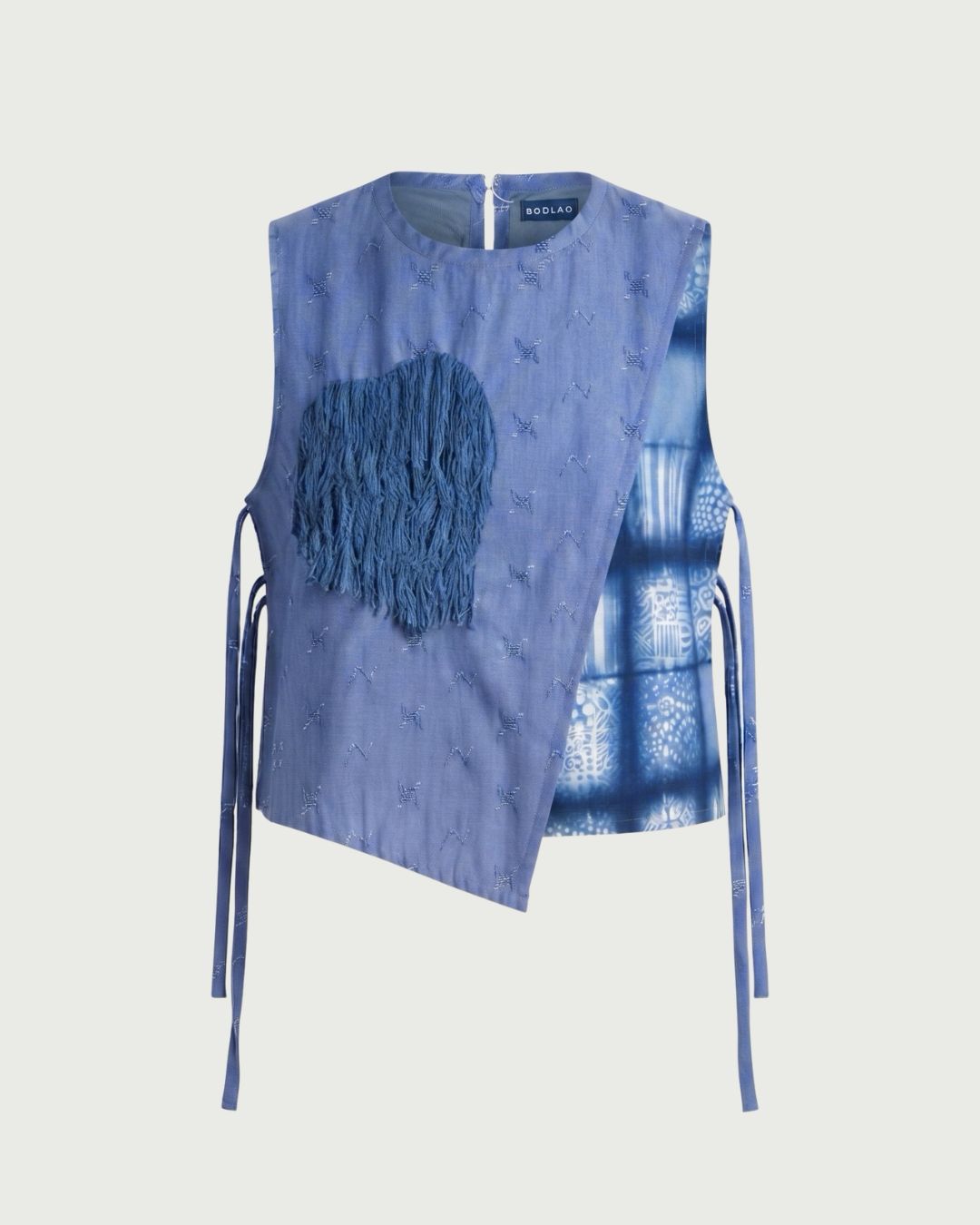 BOOLAO Asymmetric Vest Sashiko