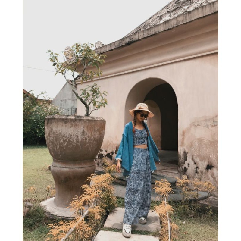 BOOLAO Kimono (Reversible Haori Outer) Tie Dye Shibori