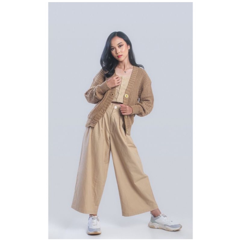 Hakama Pants (Celana Kulot - Palazo Linen) - Creme