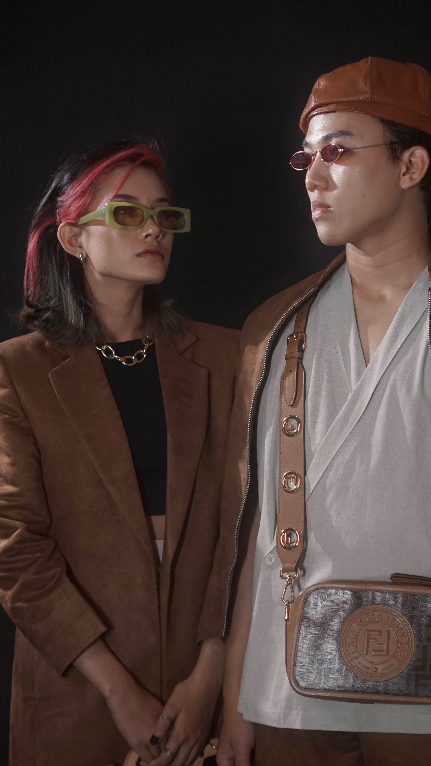 BOOLAO Kemeja Haori - Khaki Linen Creme