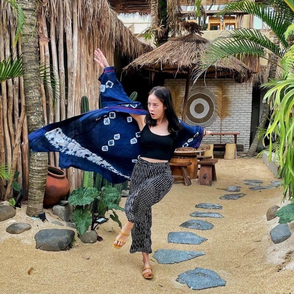 BOOLAO  Kanoko Midi Outer Shibori