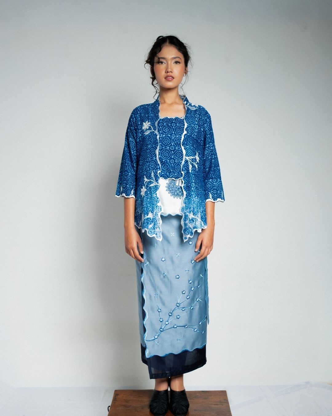 BOOLAO Outer Kebaya Batik Cap Detachable (Kebaya Bongkar Pasang)