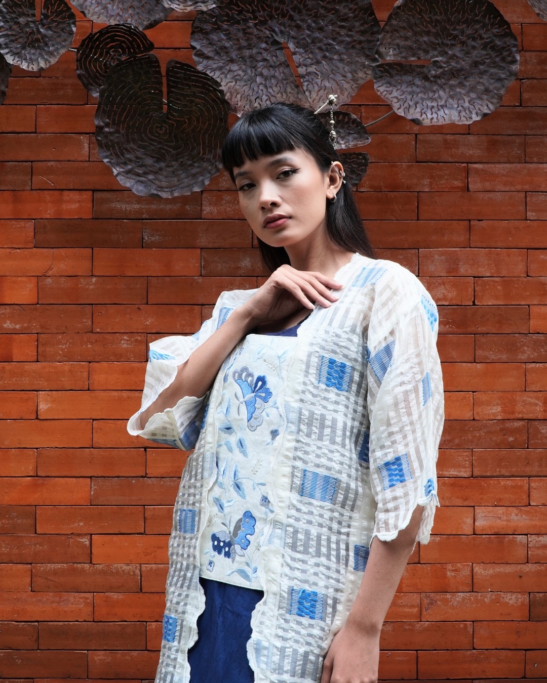 BOOLAO Kebaya Handwoven Silk Tartan - Long
