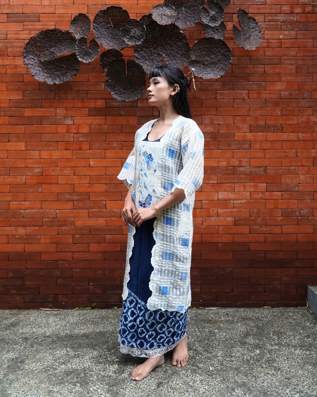 BOOLAO Kebaya Handwoven Silk Tartan - Long
