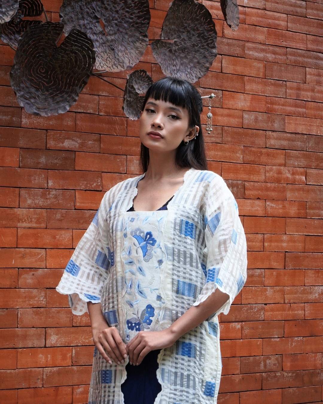 BOOLAO Kebaya Handwoven Silk Tartan - Long