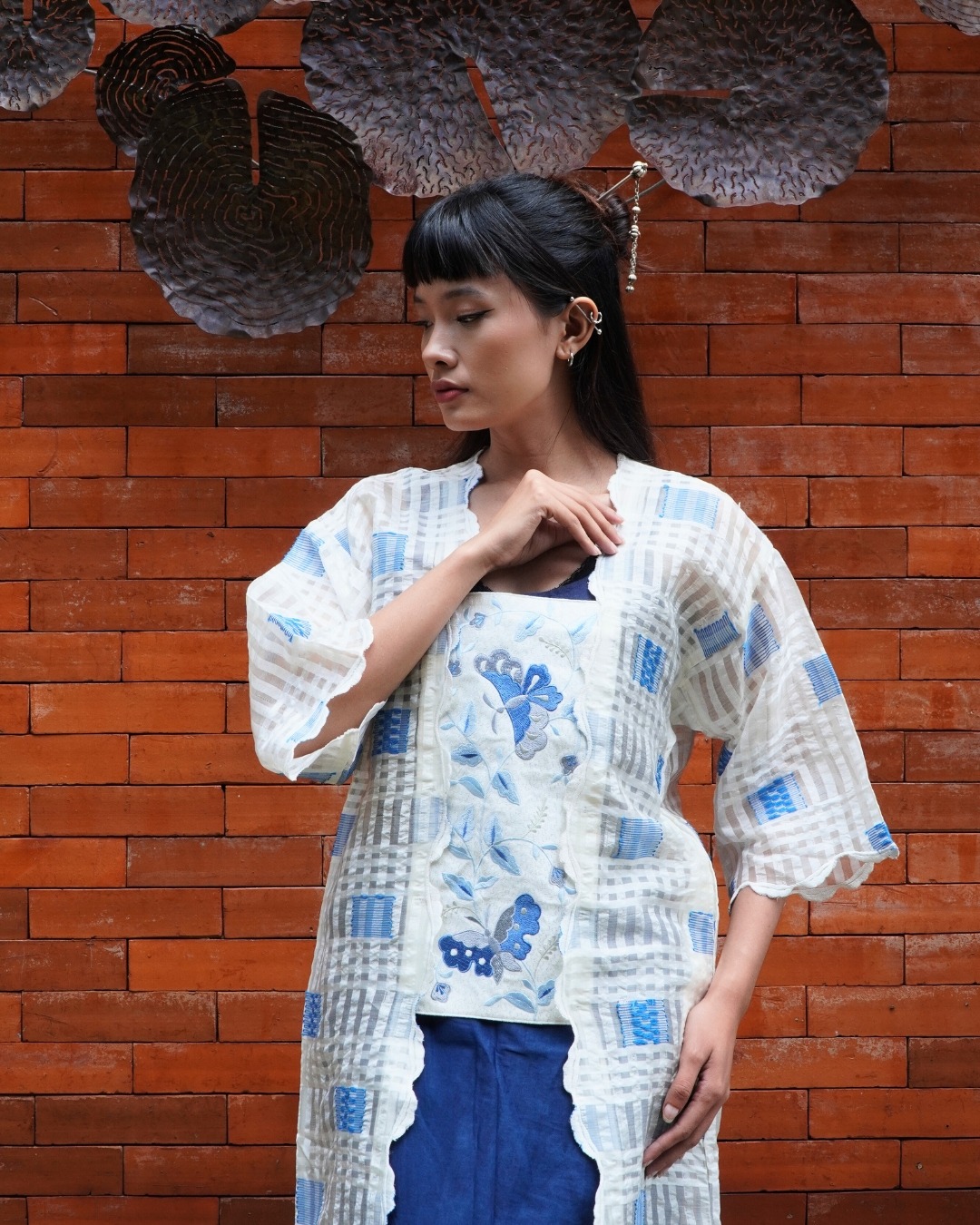 BOOLAO Kebaya Handwoven Silk Tartan - Long