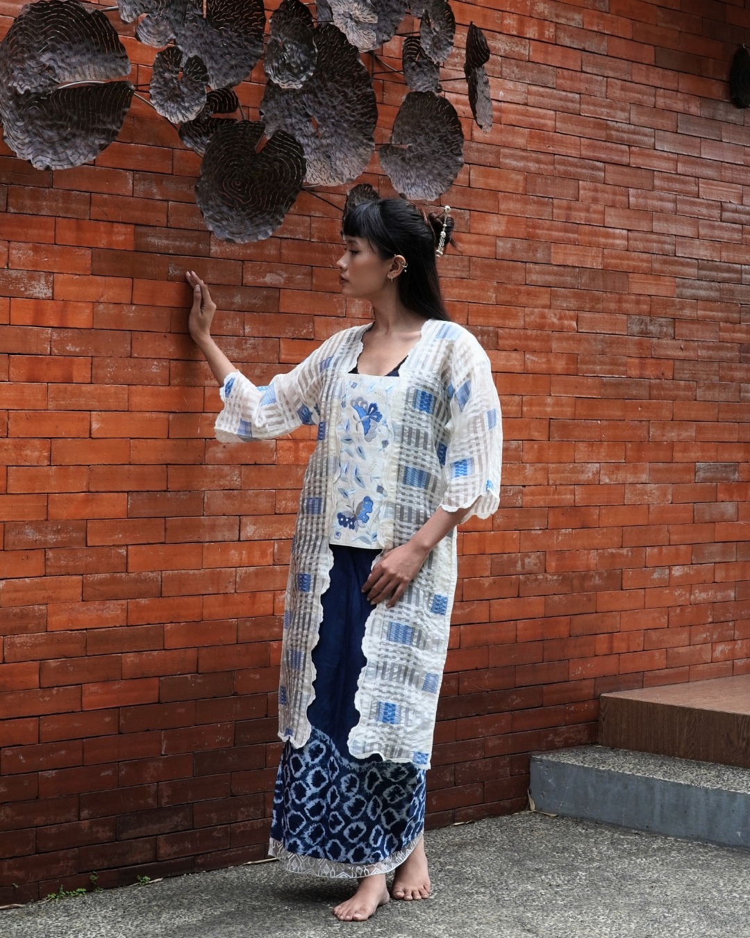 BOOLAO Kebaya Handwoven Silk Tartan - Long