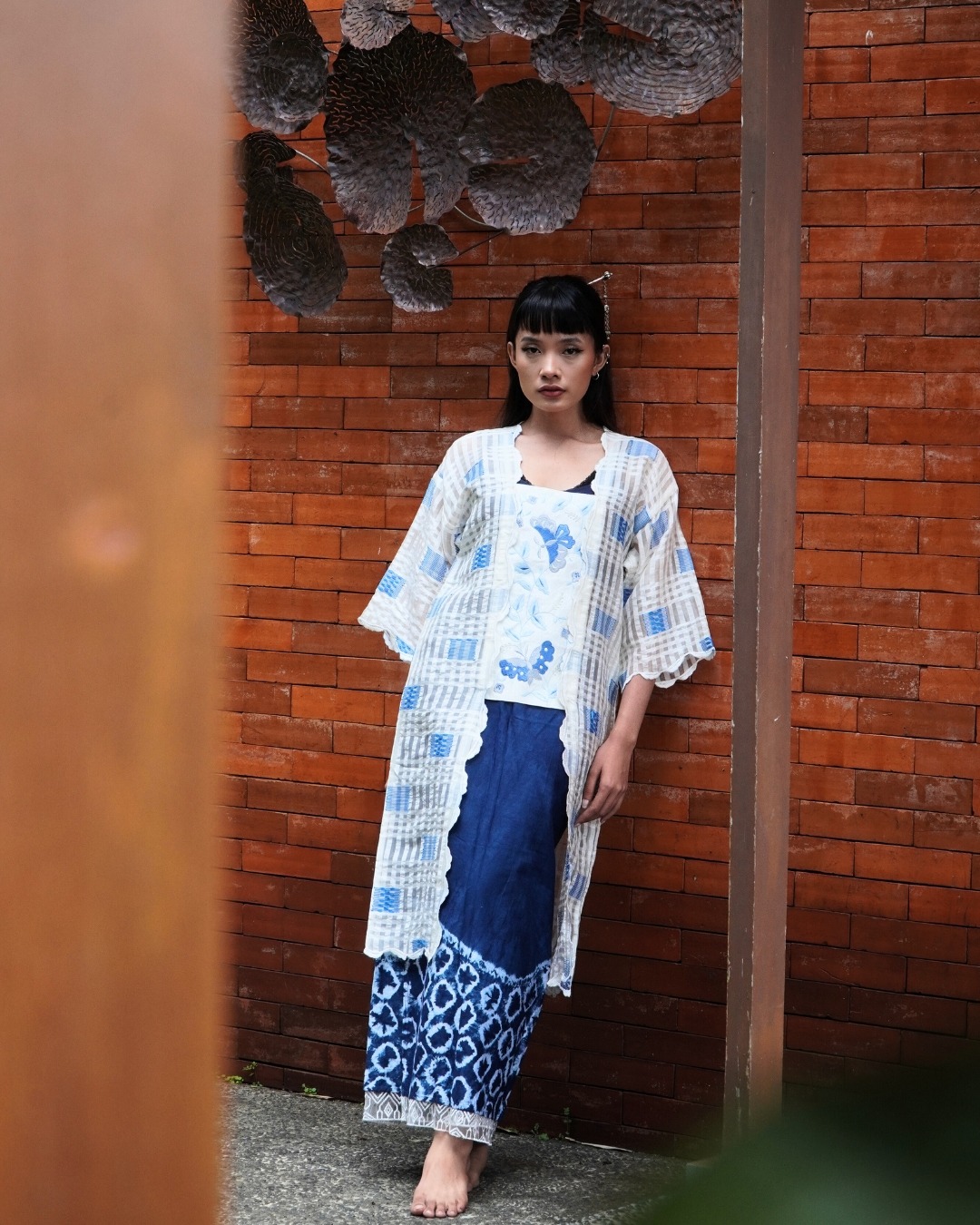 BOOLAO Kebaya Handwoven Silk Tartan - Long