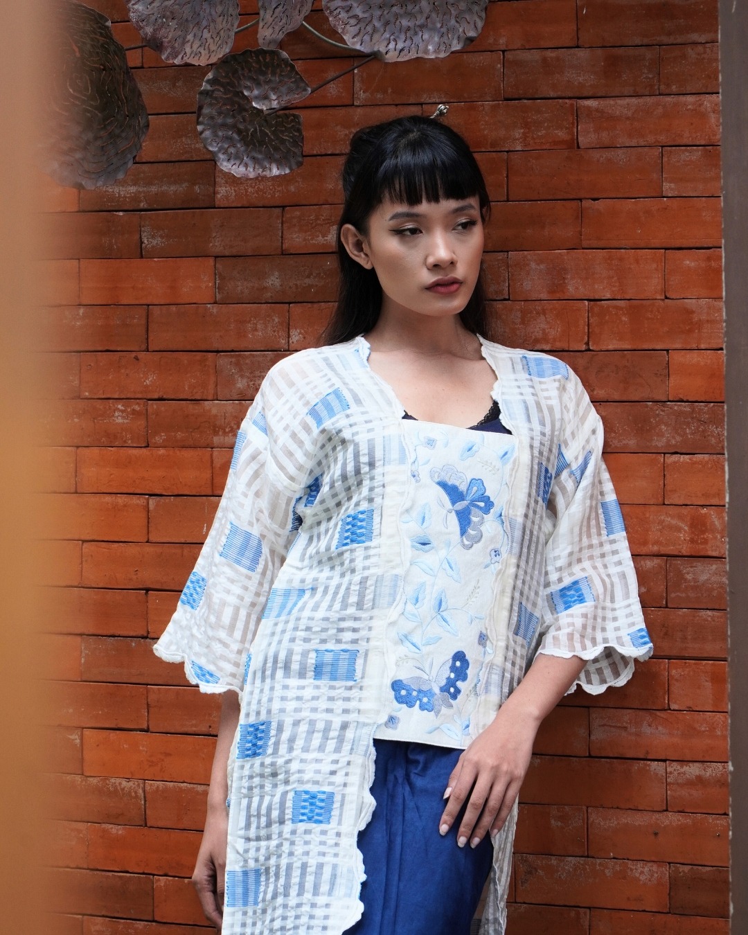 BOOLAO Kebaya Handwoven Silk Tartan - Long
