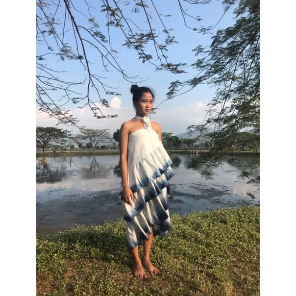 BOOLAO Ombre Cupang Wrap Skirt (Drapery Multifunctional Skirt)