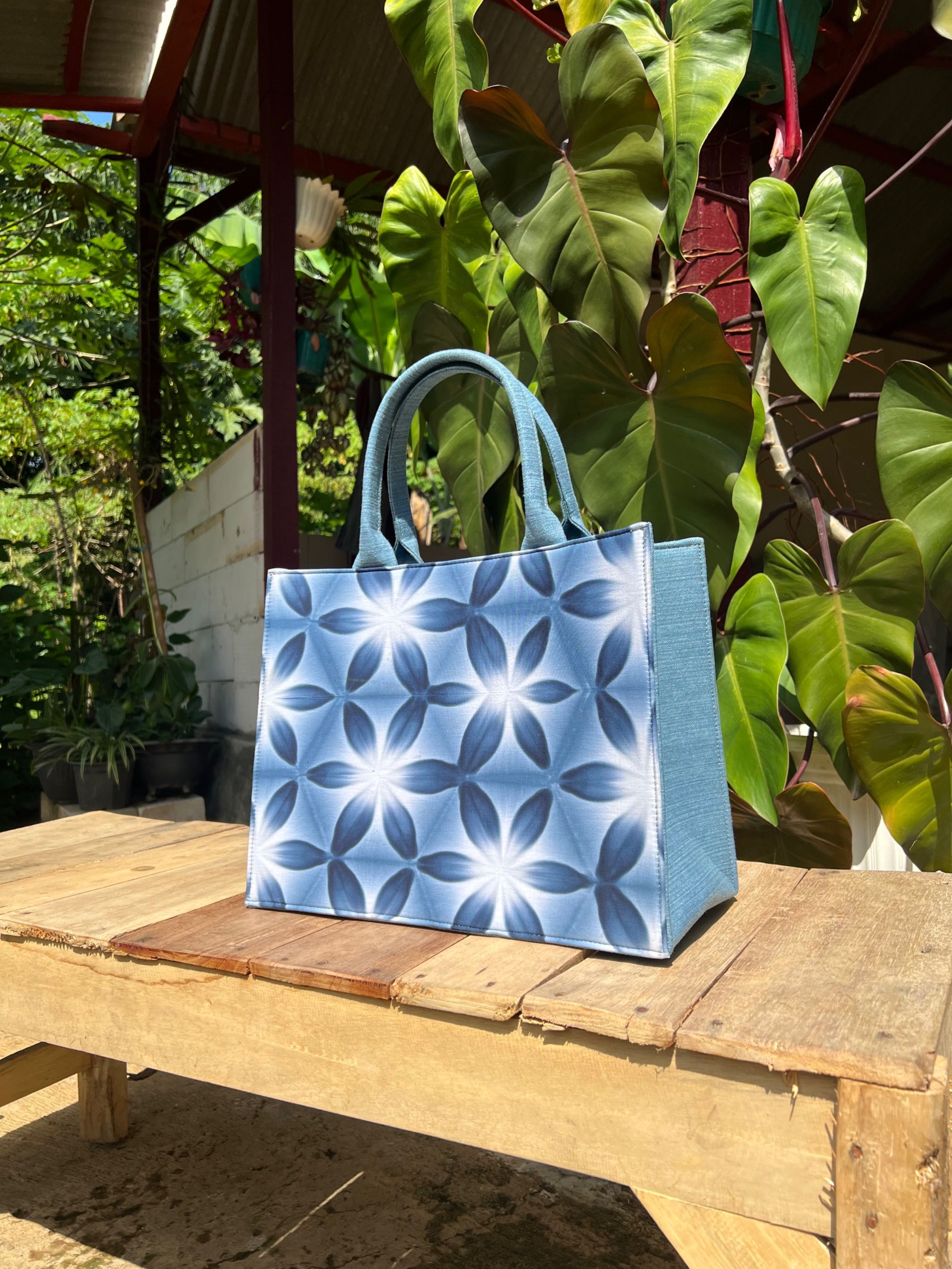 BOOLAO The Totebag Snow Flower - Blue Denim