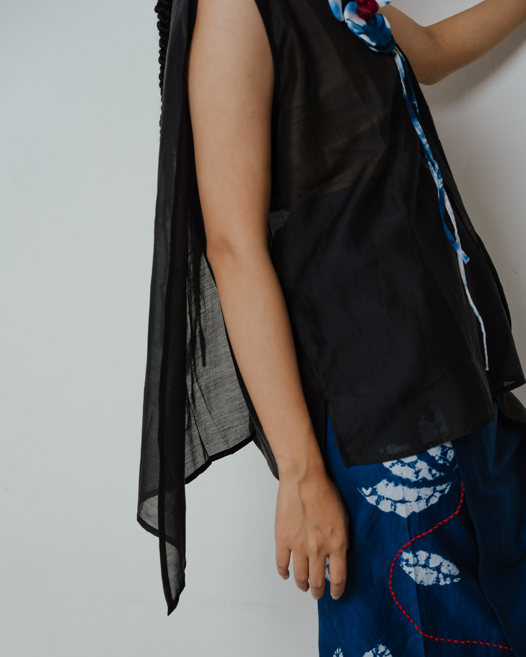 Blouse Nawang Wulan - Black (Tanpa tangan)