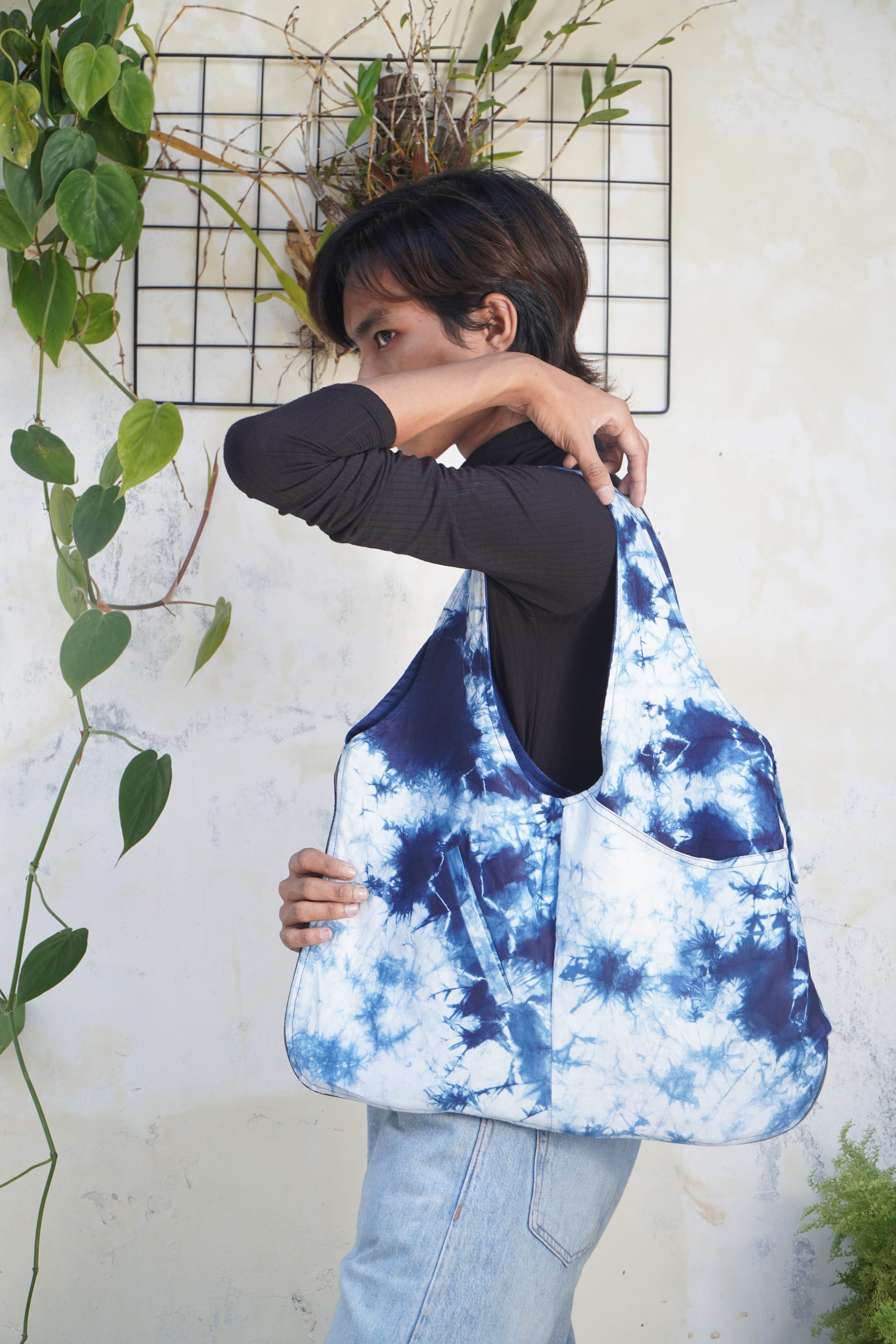 BOOLAO Totebag Vest Reversible Tie Dye Shibori