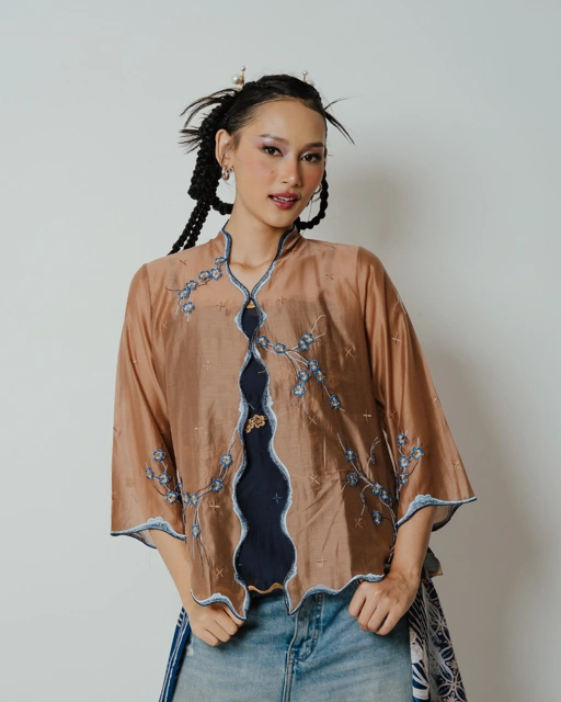 BOOLAO Kebaya Sakura 3D Embroidery - Brown