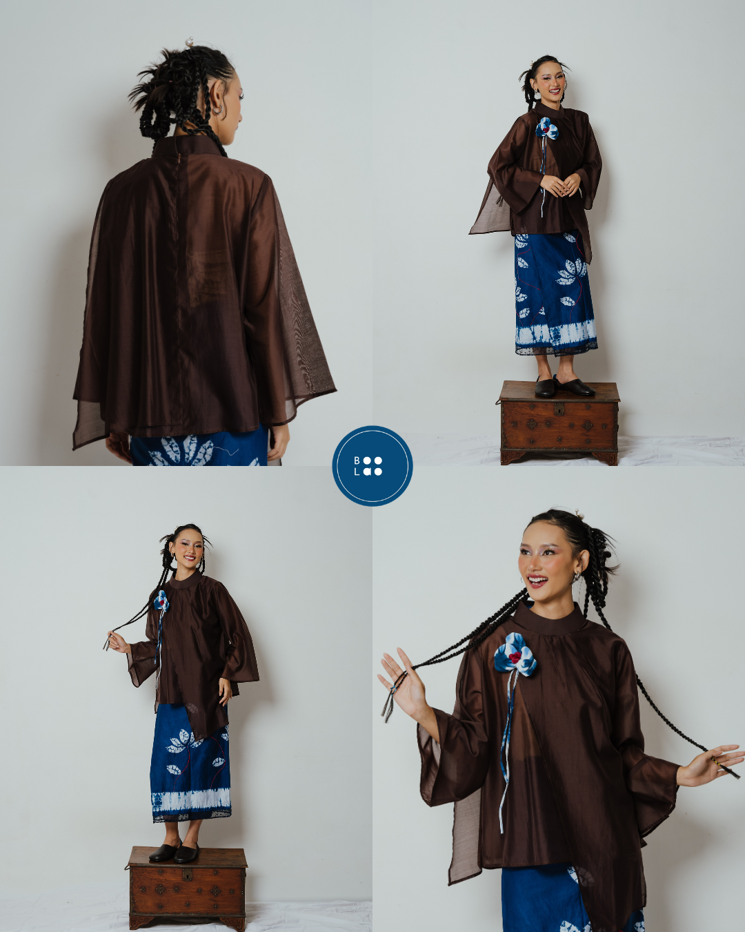 Blouse Nawang Wulan Long Sleeve - Brown