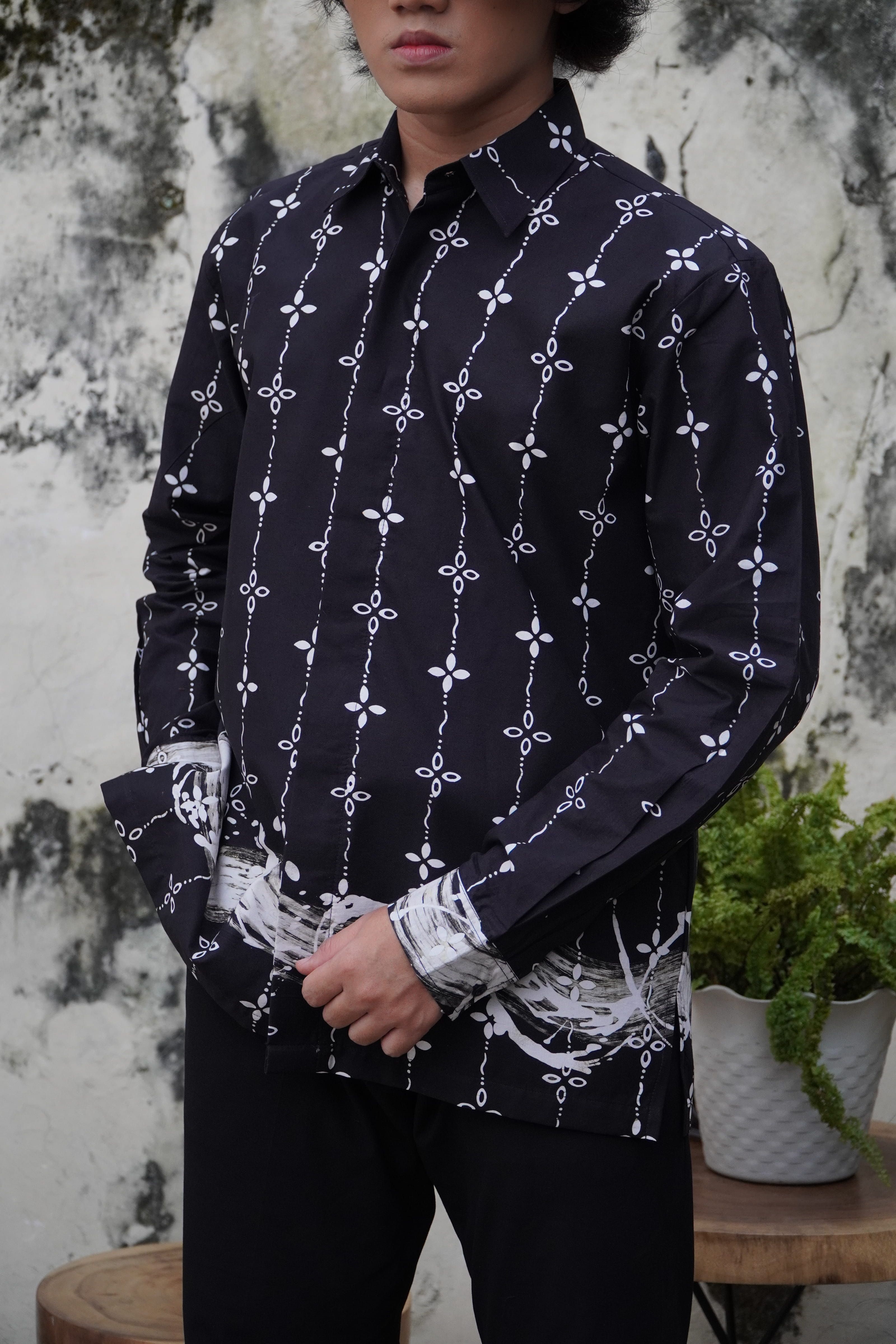BOOLAO Kumeli Kemeja Panjang - Hitam Black
