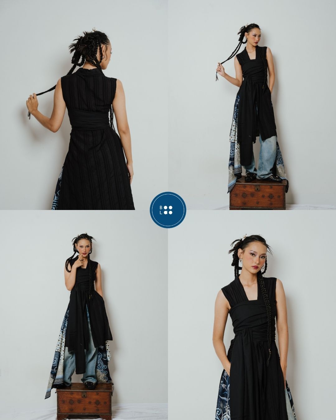 Outer ASMARA Kemben Sleeveless Detachable (Kebaya Bongkar Pasang) - Hitam