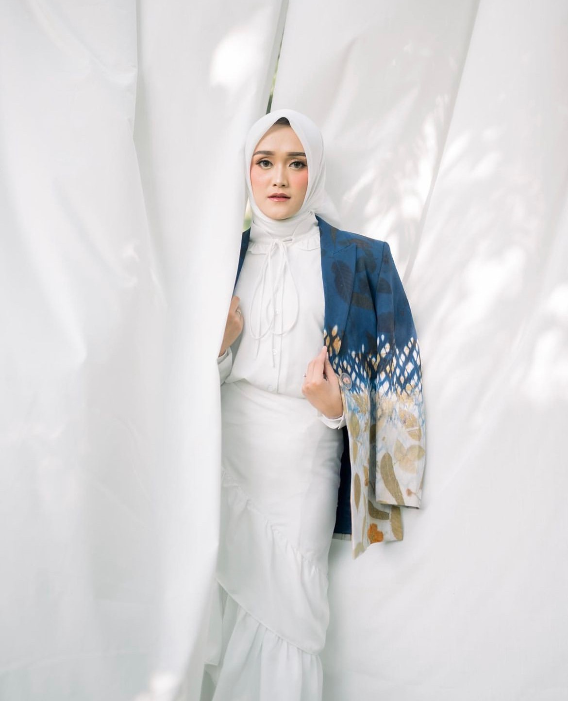 BOOLAO Blazer Ombre Shibori on Ecoprint