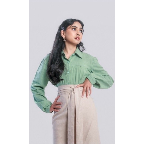 BOOLAO Picnic Panic Wrap Skirt (Rok Lilit) - Light Creme (Khaki)
