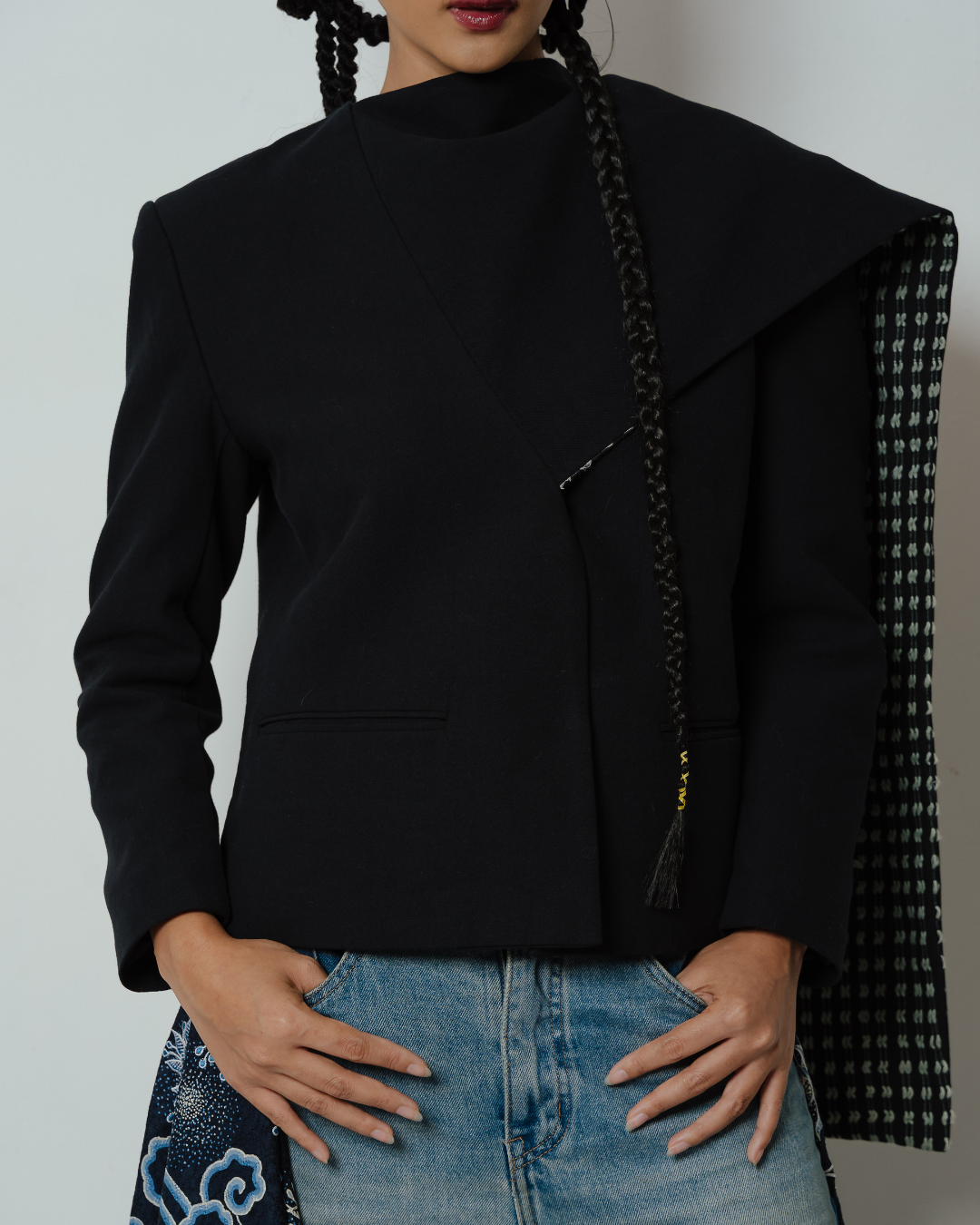BOOLAO Blazer Janggan Selendang - Black