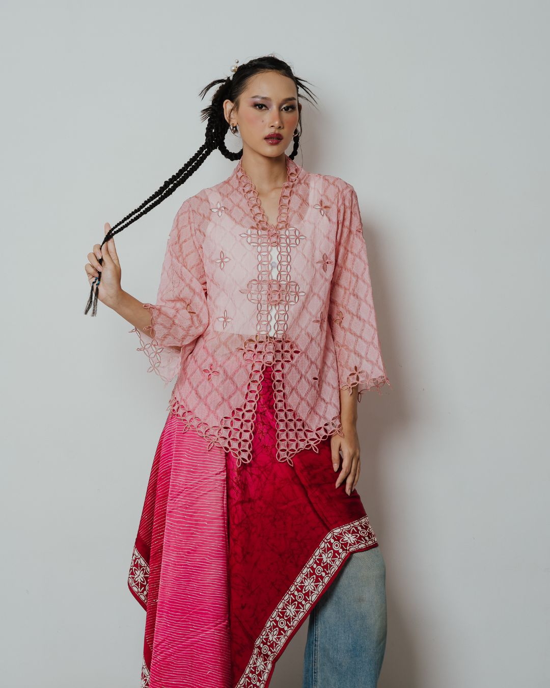 BOOLAO Kebaya Seribu Kawung - Pink