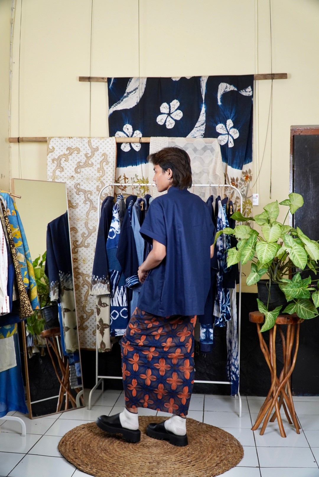 BOOLAO Kemeja Haori - Navy