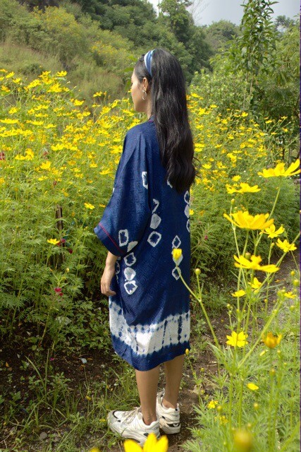 BOOLAO  Kanoko Midi Outer Shibori